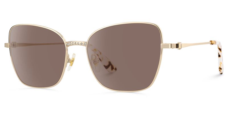 Meadow - Square Gold Sunglasses