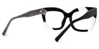 Terrie - Square Black Eyeglasses | Vooglam Side View