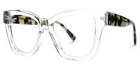 Clara - Square Crystal Eyeglasses | Vooglam Front View