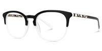 Elaina - Square Black/White Eyeglasses | Vooglam Front View