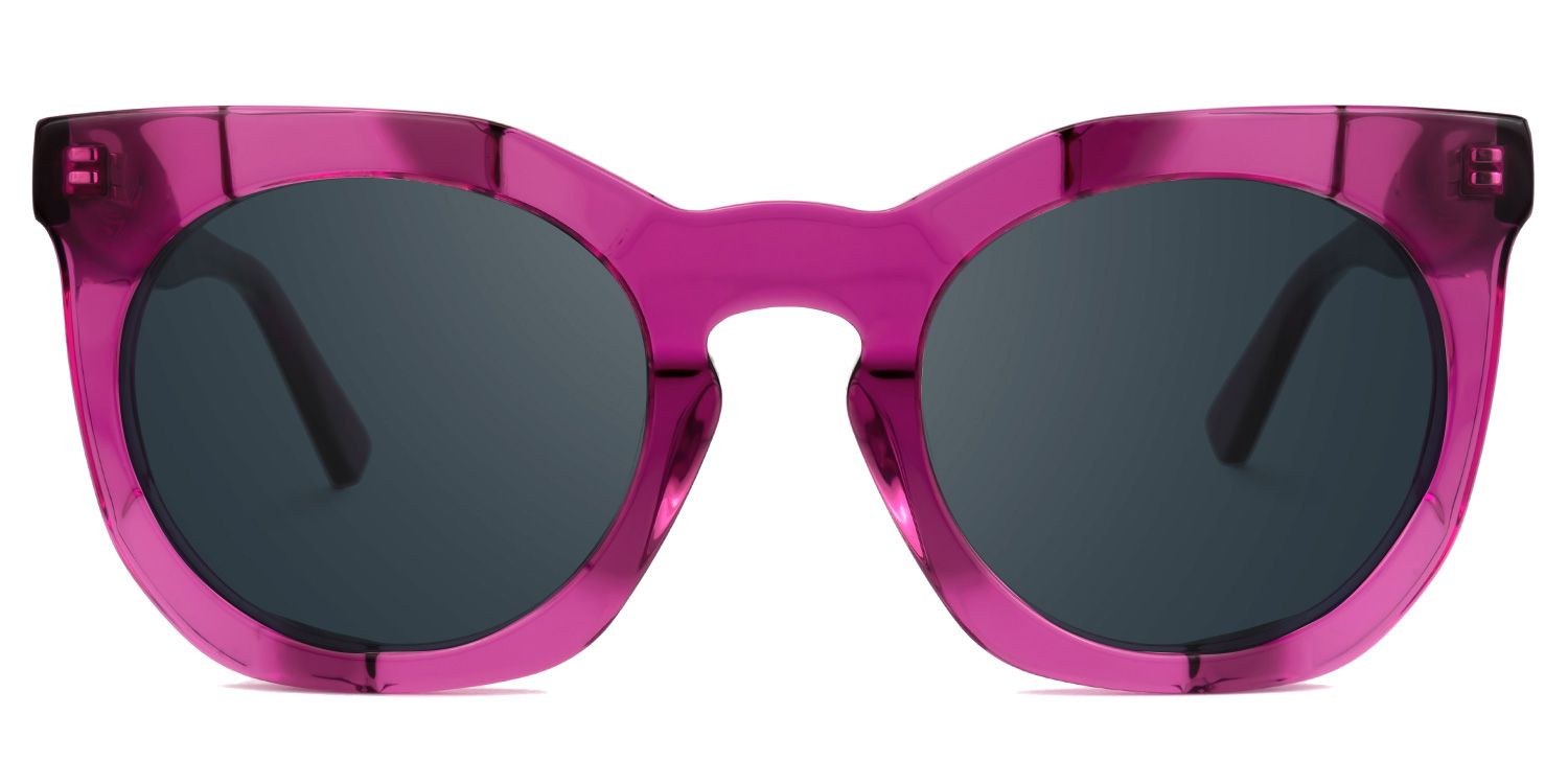 Deiondre - Round Purple Sunglasses | Vooglam Angle View