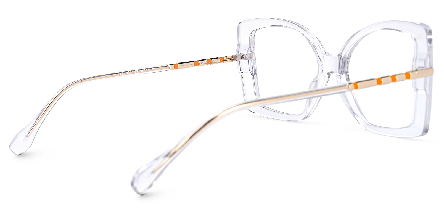 Elwilda - Butterfly Crystal Eyeglasses | Vooglam Side View