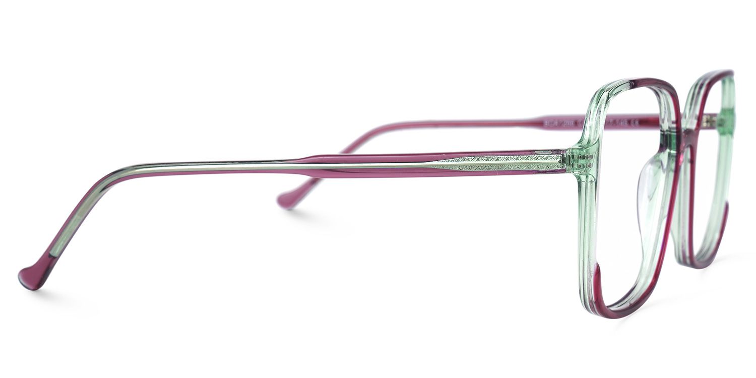 Delphina - Square Purple Eyeglasses | Vooglam 4