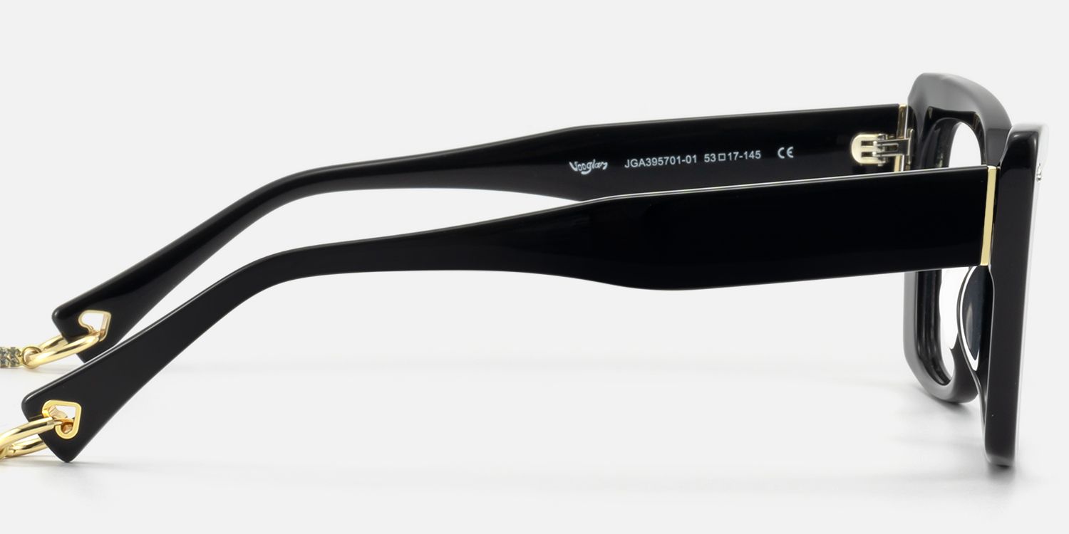Rosa - Butterfly Black Eyeglasses | Vooglam Side View