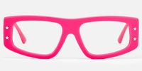 Maeva - Rectangle Pink Eyeglasses | Vooglam Angle View