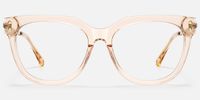 Wander - Cat eye Champagne Eyeglasses | Vooglam Angle View