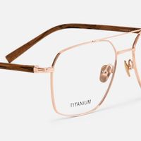York - Aviator Gold Eyeglasses | Vooglam Design Details