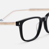 Lajos - Rectangle Black Eyeglasses | Vooglam Design Details