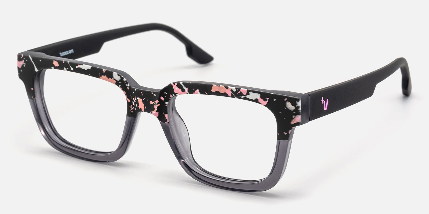 Strobe - Rectangle Two-tone Eyeglasses | Vooglam Front View
