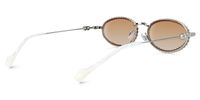 Eliada - Oval Brown Sunglasses | Vooglam Side View