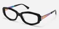 Spire - Geometric Black Eyeglasses | Vooglam Front View
