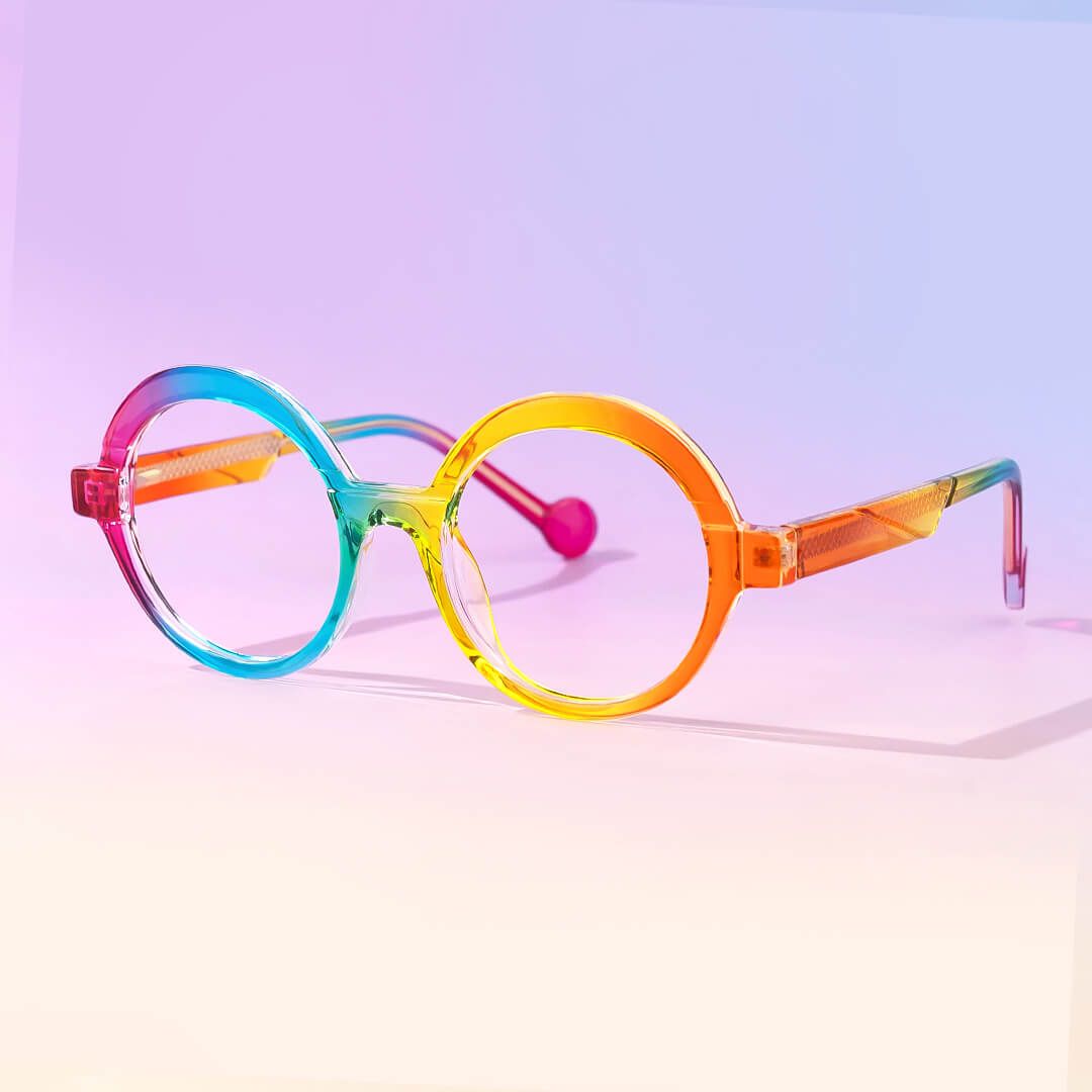 Round shaped frame tortoiseshell style