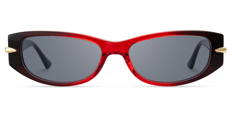 Erica - Rectangle Red Sunglasses