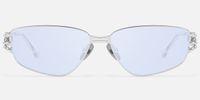 Spine - Silver Light Blue Tint Sunglasses | Vooglam Angle View