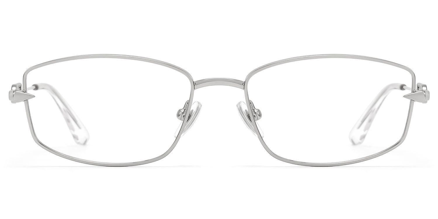 Bladework - Rectangle Silver Eyeglasses | Vooglam Product Details 1