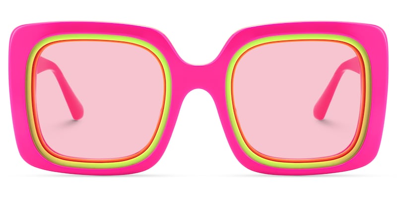 Esadowa - Square Pink Sunglasses