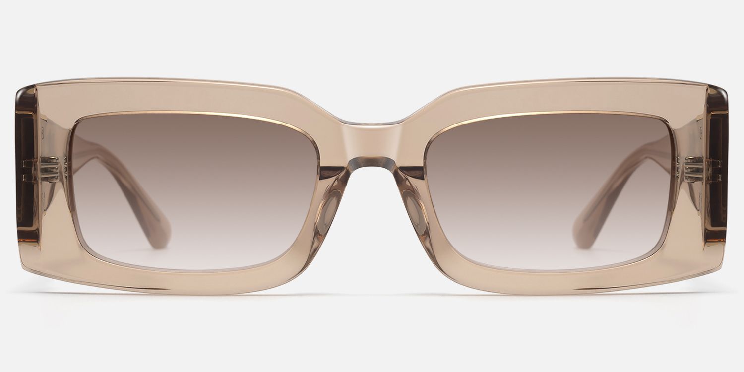 Aurelia - Champagne Gradient Brown Sunglasses | Vooglam Angle View