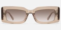 Aurelia - Champagne Gradient Brown Sunglasses | Vooglam Angle View