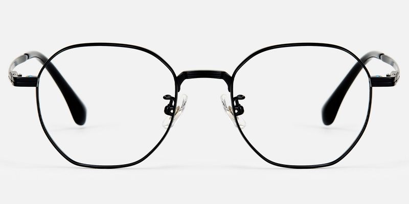 Grain - Geometric Black Eyeglasses