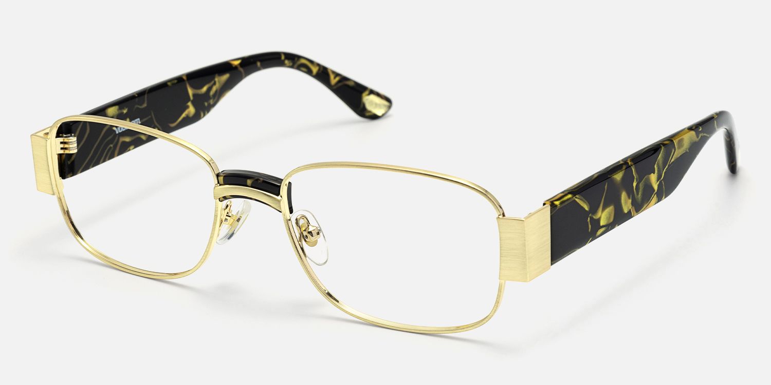 Nyame - Rectangle Black Eyeglasses | Vooglam Front View