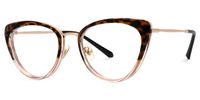 Fauna - Cat Eye Tortoise Eyeglasses | Vooglam Front View