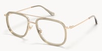 Breeze - Aviator Silver Eyeglasses - 2