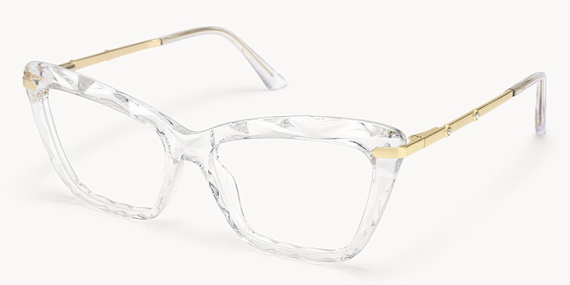 Annie - Clear Rectangle Crystal Frame Eyeglasses