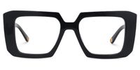 Ellery - Rectangle Black Eyeglasses | Vooglam Angle View