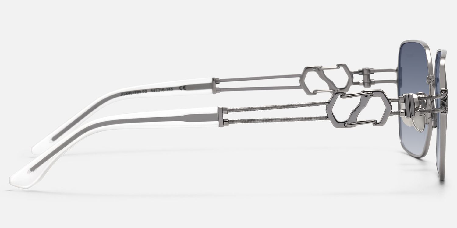 The Architect - Gunmetal Gradient Gray Sunglasses | Vooglam Side View