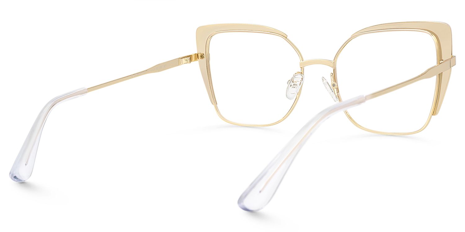 Jabilo - Cat Eye Gold Eyeglasses | Vooglam Side View