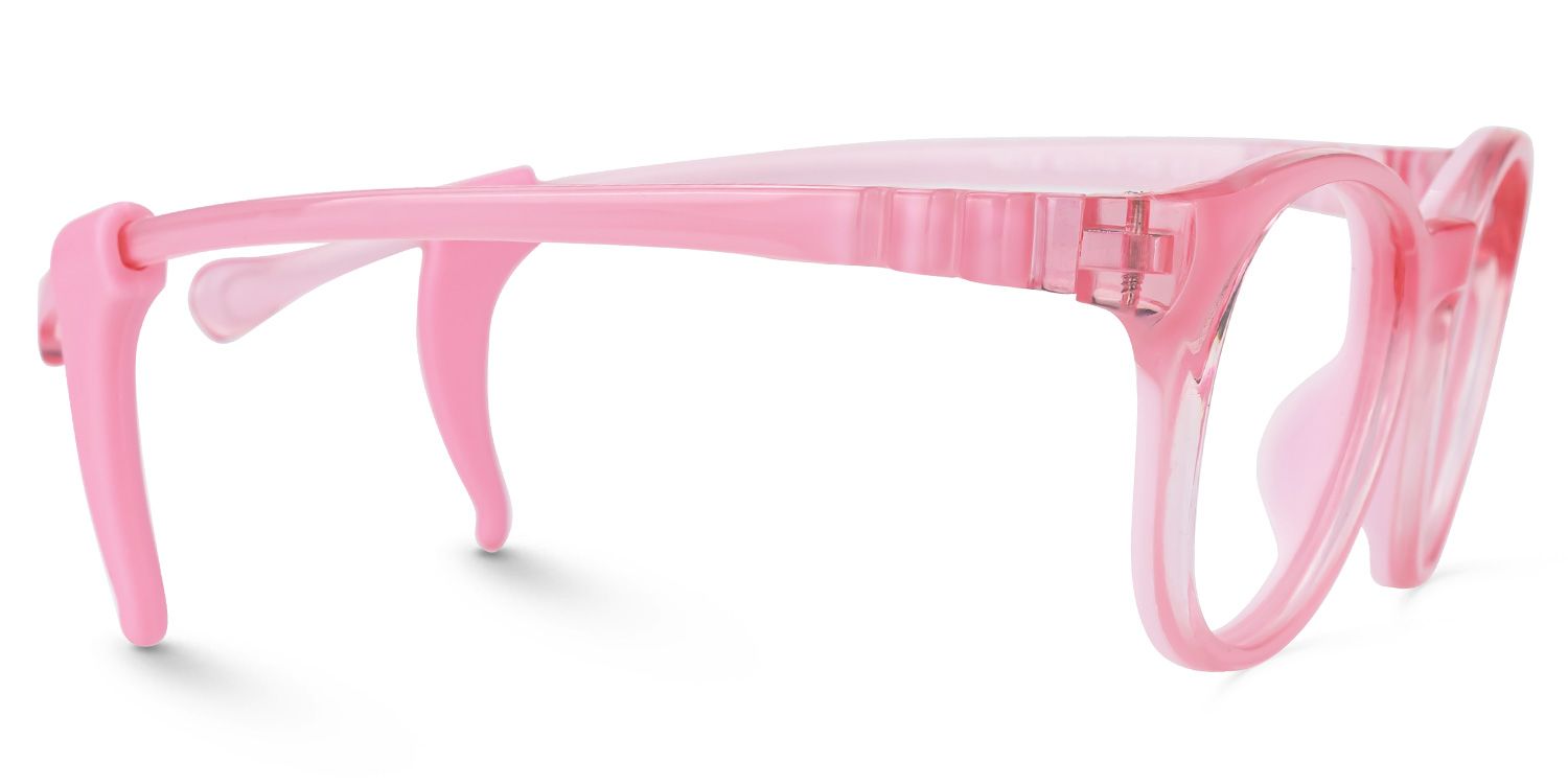 Eljah - Round Pink Kids Eyeglasses | Vooglam 4