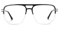 Elyes - Aviator Black/Crystal Eyeglasses | Vooglam Angle View