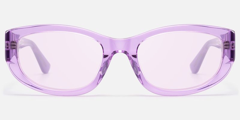 Bubble - Clear Lavender Oval Rectangle Sunnies by Vooglam