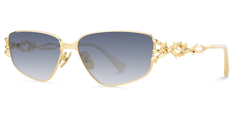 Spine - Geometric Gold Sunglasses