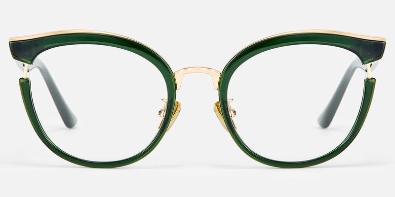 Retro Classic Hunter Green Glasses Cat Eye Shape