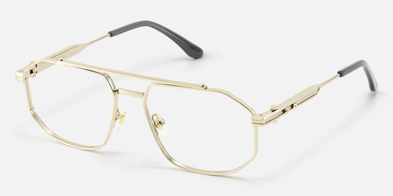 Ando - Aviator Gold Eyeglasses