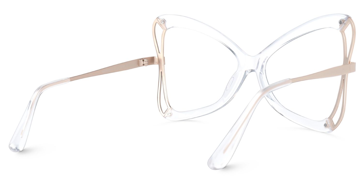 Emiliana - Butterfly Crystal Eyeglasses | Vooglam Side View