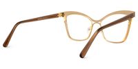 Aeryn - Cat Eye Brown Eyeglasses | Vooglam Side View