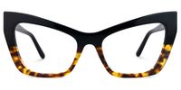 Bader - Cat Eye Black/Tortoise Eyeglasses | Vooglam Angle View