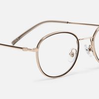 Harlow - Oval Gray Eyeglasses | Vooglam Design Details