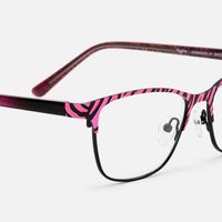 Laser - Rectangle Pink Eyeglasses | Vooglam Design Details