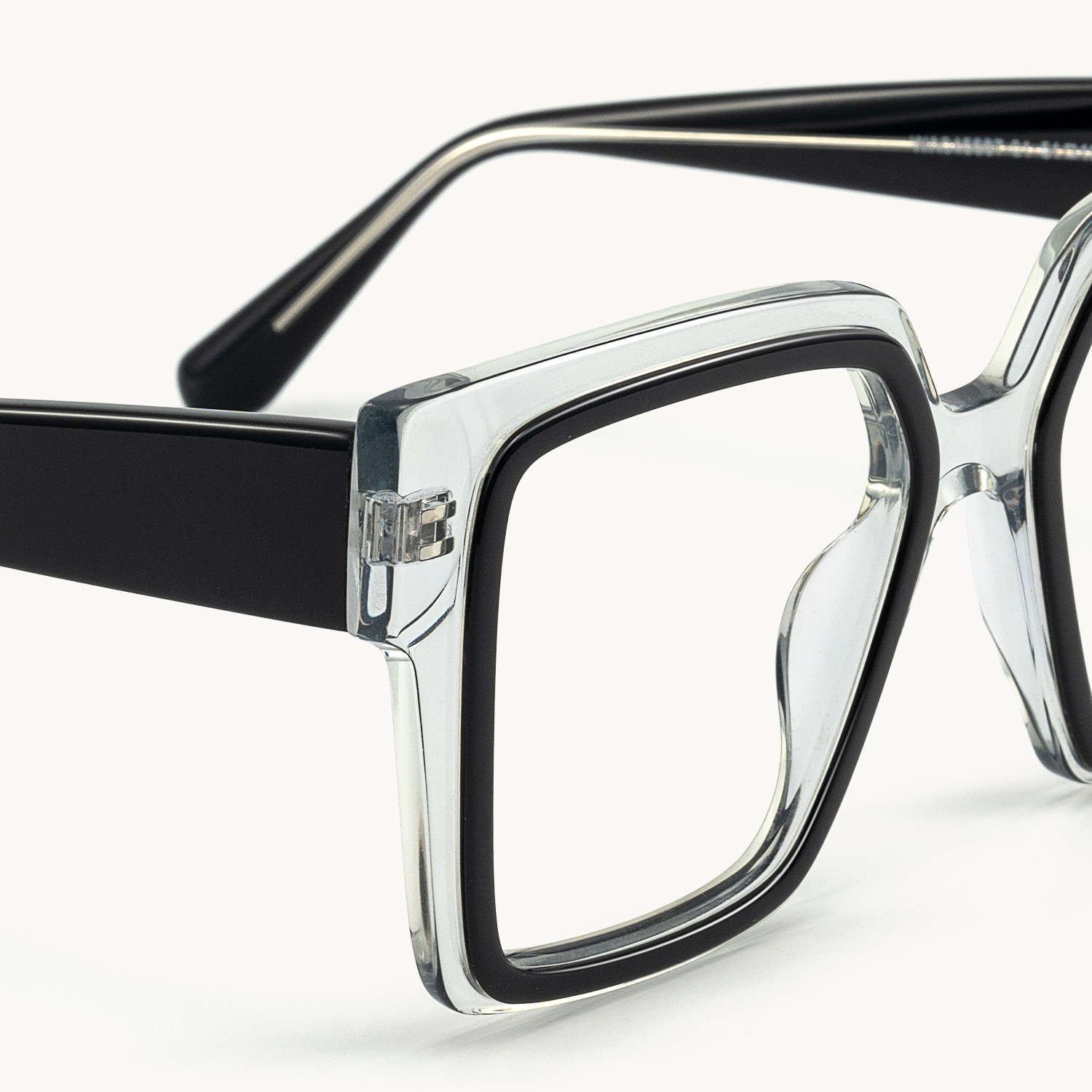 Huffman - Square Black/Crystal Eyeglasses