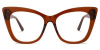 Haiku - Cat Eye Brown Eyeglasses | Vooglam Angle View