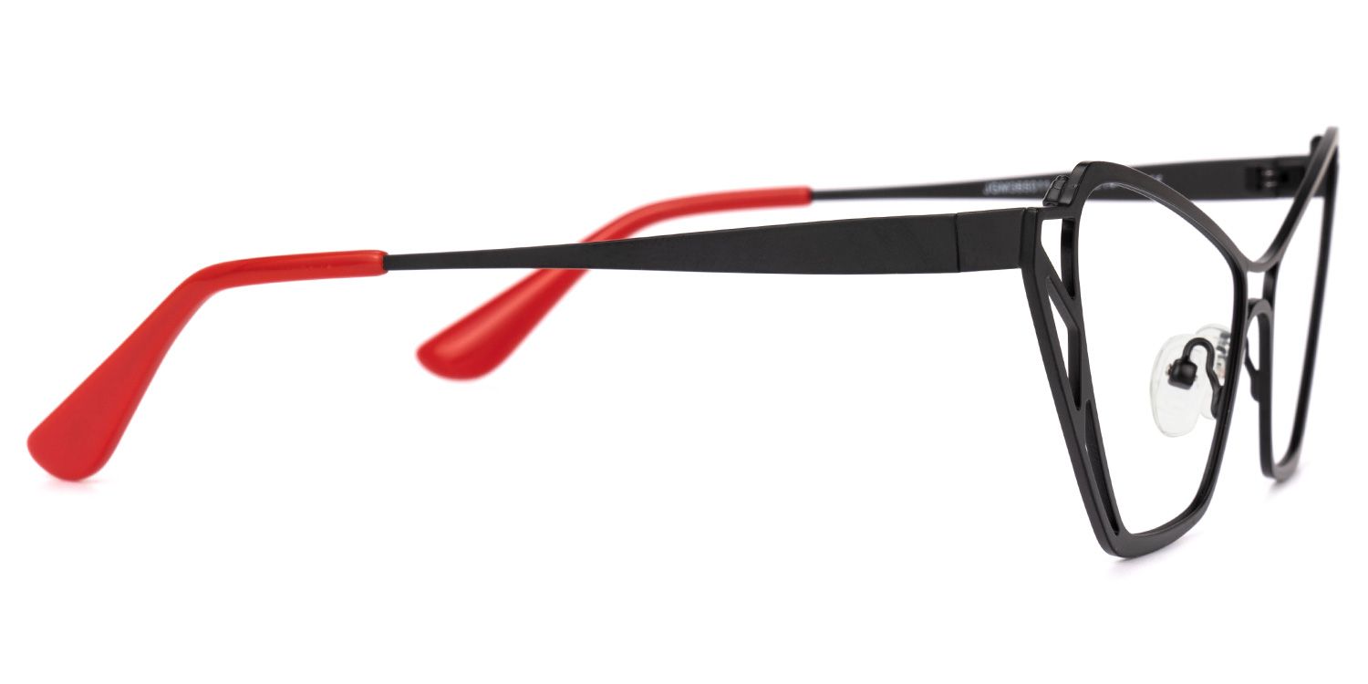 Idande - Cat Eye Black Eyeglasses by Vooglam - Product View 4