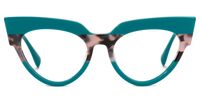 Bandit - Cat Eye Green Eyeglasses | Vooglam Angle View