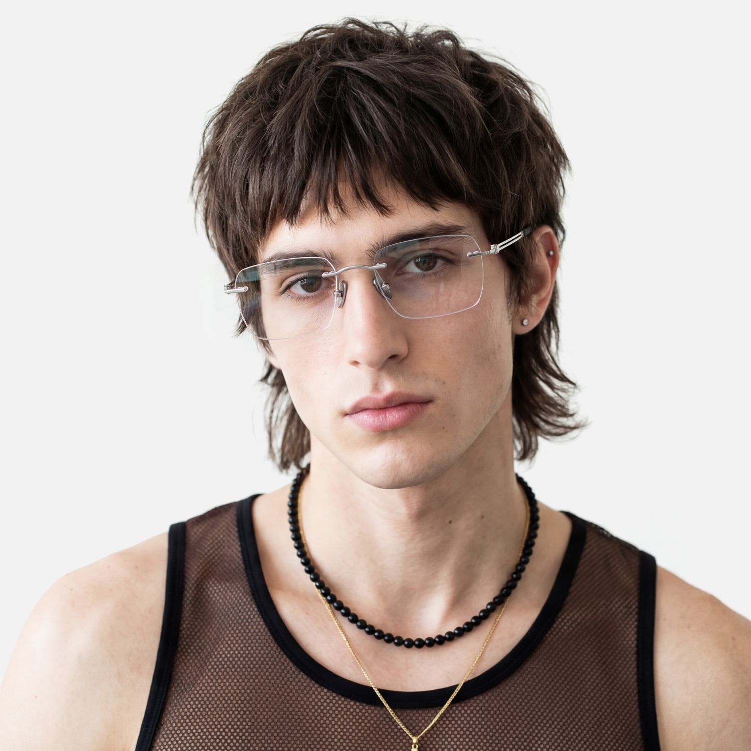 Explore the design story of Glaze - Titanium Rectangle Rimless Glasses | Vooglam