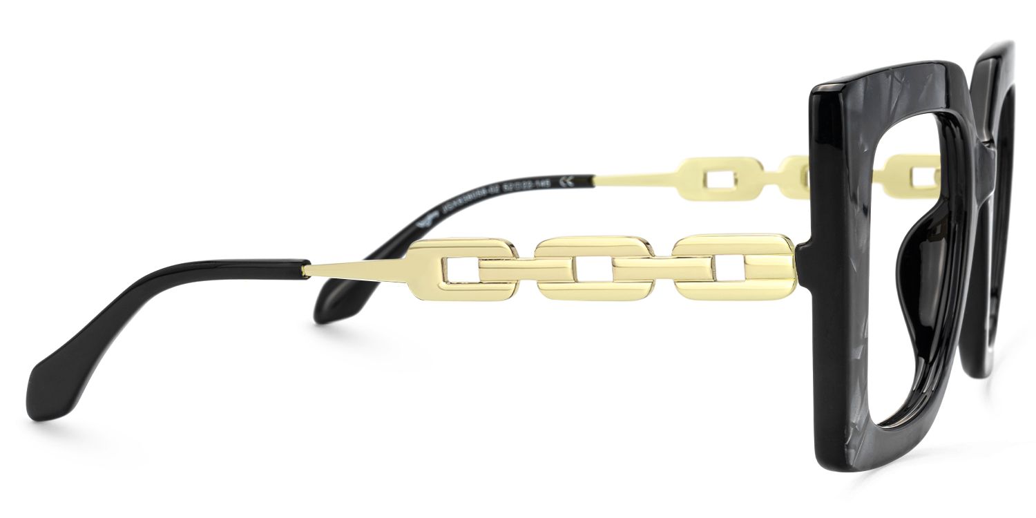 Pacorro - Square Grey Eyeglasses by Vooglam - Product View 4