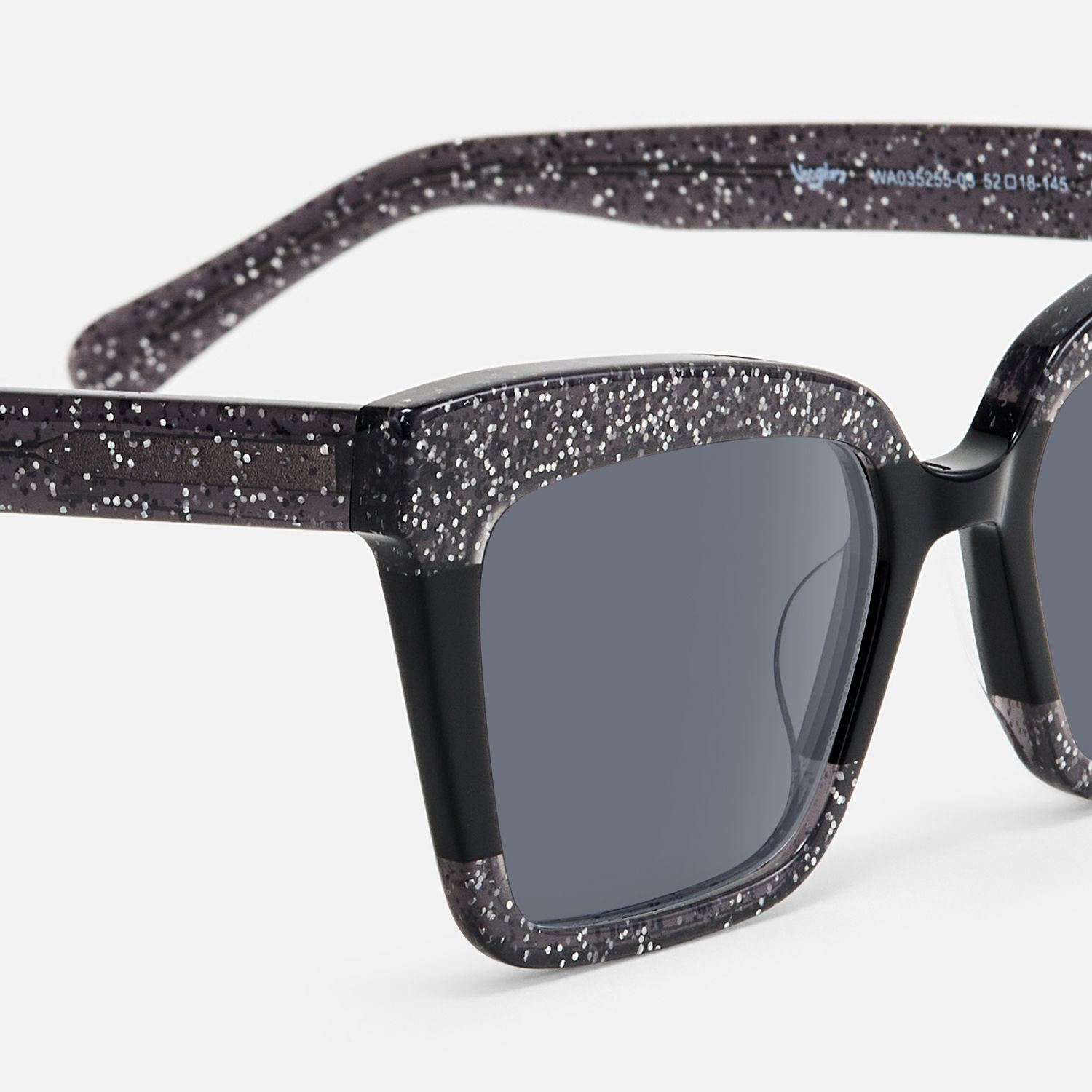 Galarza - Rectangle Black Sunglasses product detail 4
