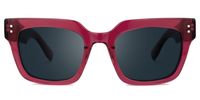Dawid - Rectangle Red Sunglasses | Vooglam Angle View