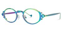 Callum - Oval Multicolor Eyeglasses | Vooglam Front View